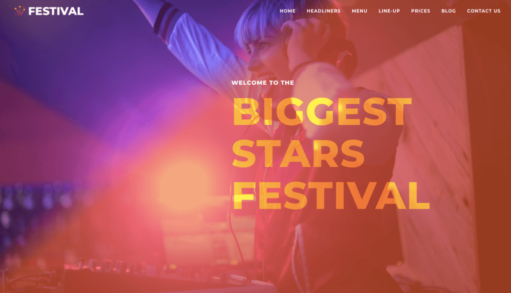 Festival OceanWP template 