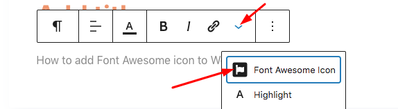 Adding Font Awesome Icon