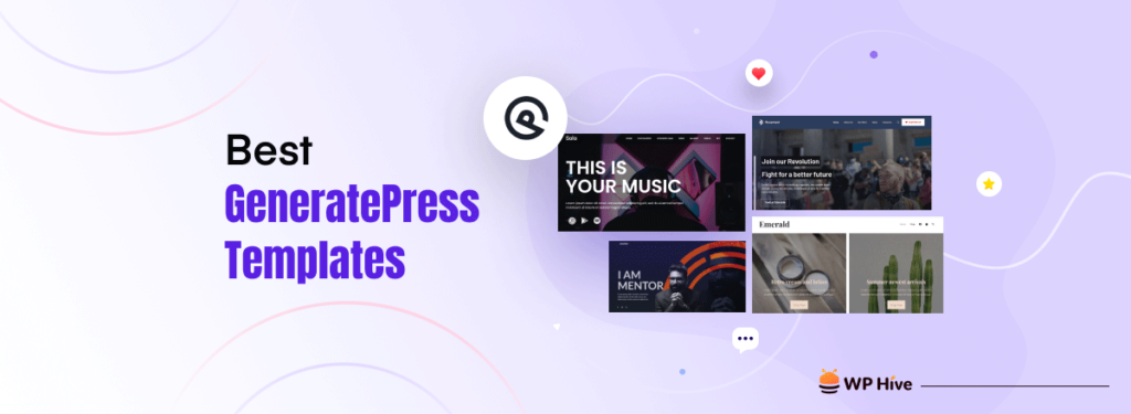 Feature Image for the Best GeneratePress Templates