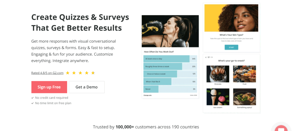 Homepage of Opinion Stage, the developer of Poll, Survey & Quiz Maker Plugin