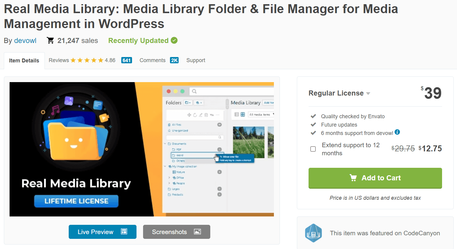 WordPress Real Media Library Plugin