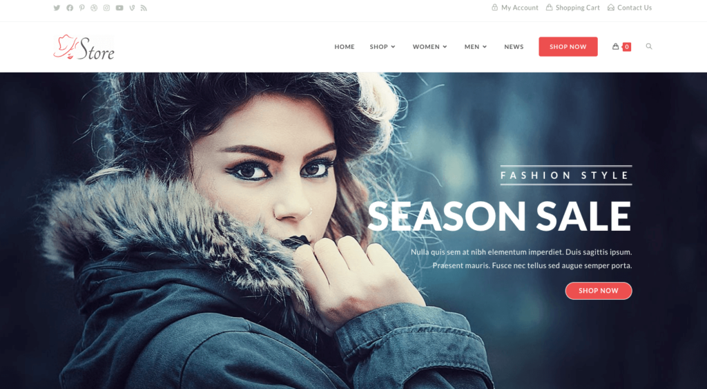 OceanWP template for eCommerce business