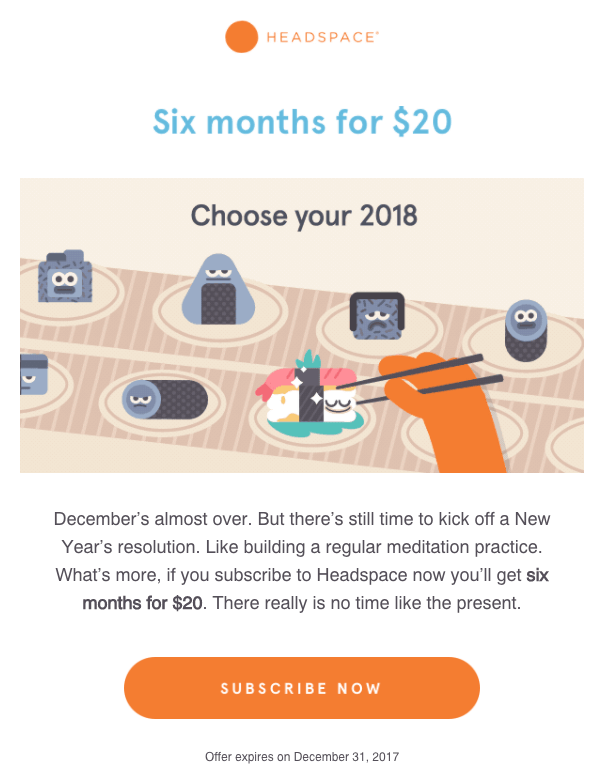 Headspace Email Example