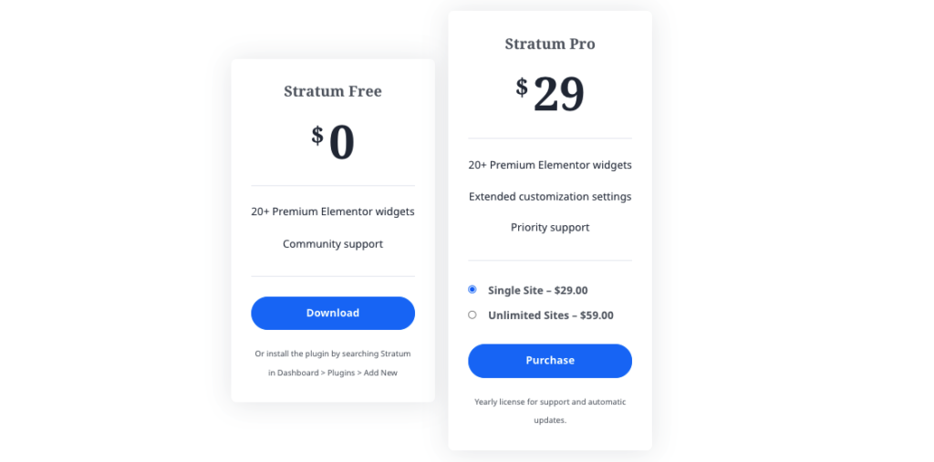 Stratum Pricing