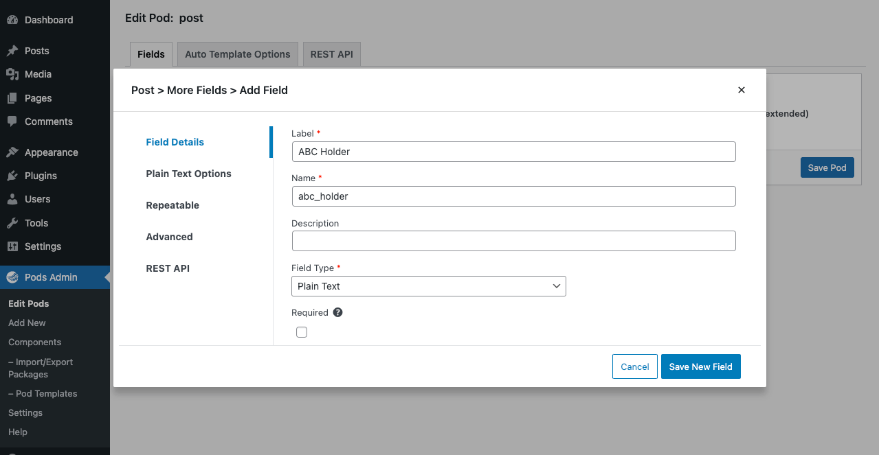 Add Fields to Create Custom Post Type for Dynamic Web Page Design
