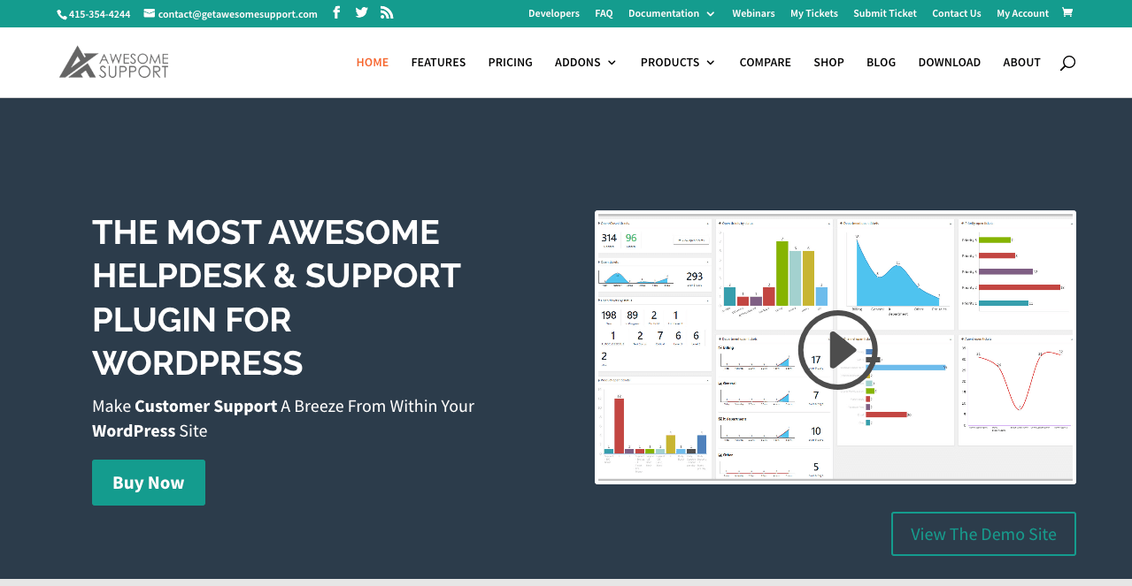 Awesome support helpdesk plugin