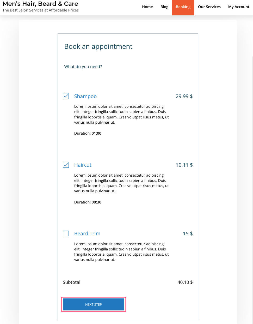 Book an appointment: salon booking system review 