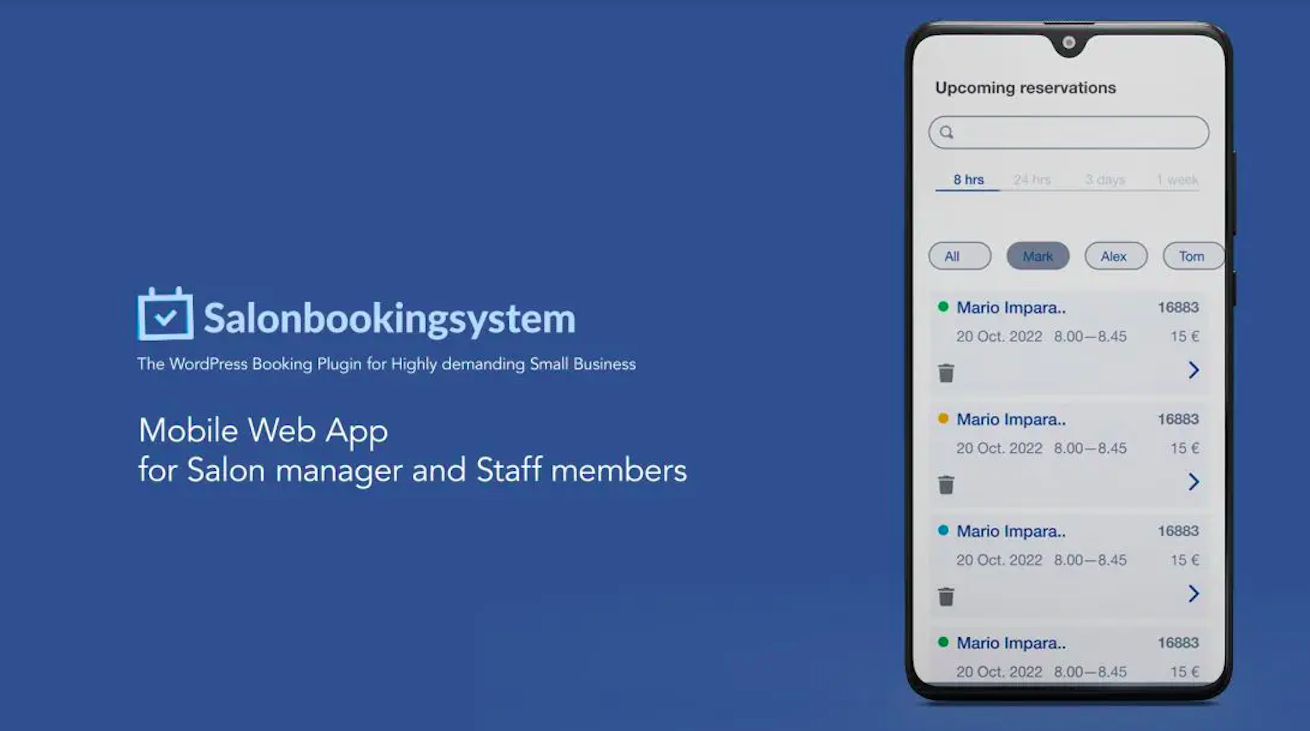 Salon Booking System mobile app