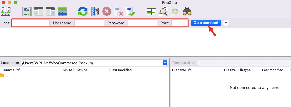 Connect FileZilla with cPanel