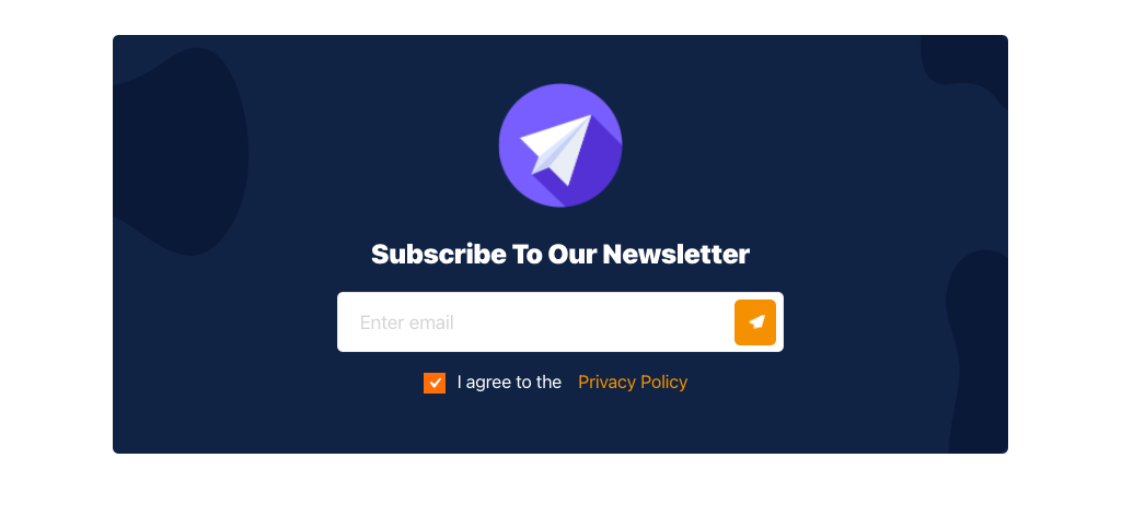 Hive newsletter opt-in button