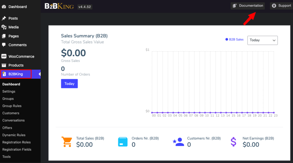 B2BKing dashboard