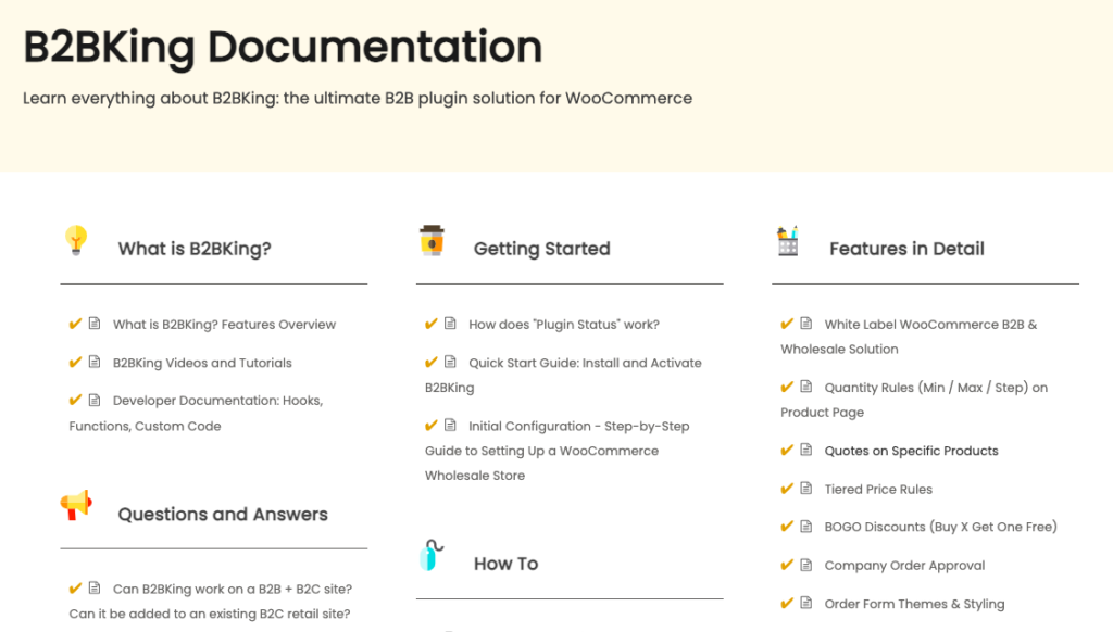 B2BKing documentation