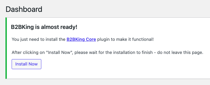 B2BKing core plugin
