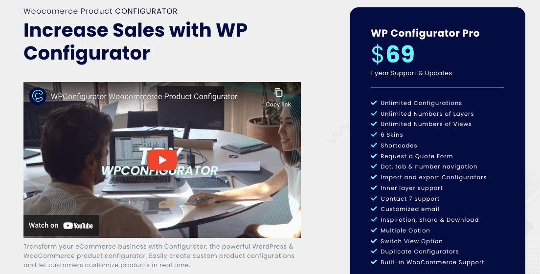 WP Configurator homepage