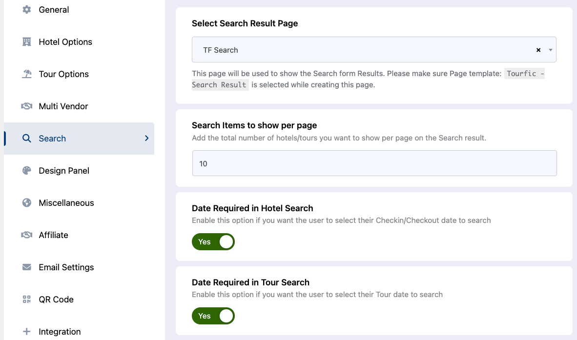 Create a search result page
