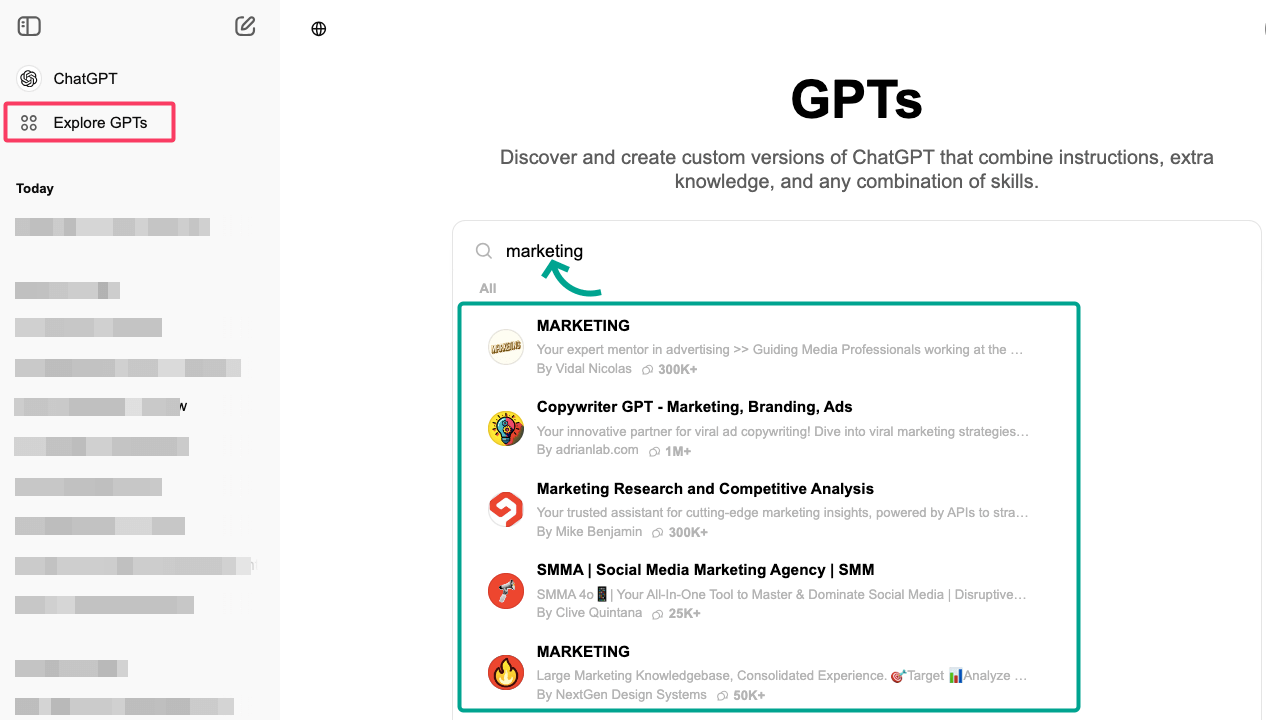 Use ChatGPT Marketing Extensions