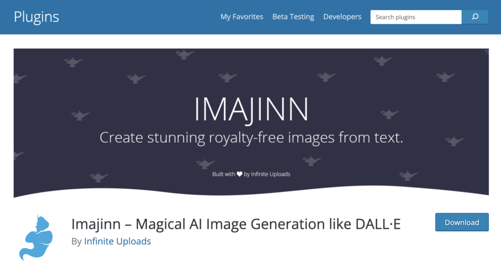 Imajinn – Magical AI Image Generation like DALL·E by Infinite Uploads