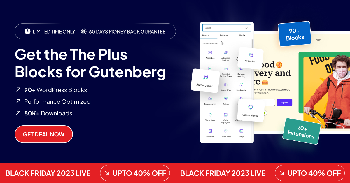 The Plus Blocks for Gutenberg- Up to 40% Off