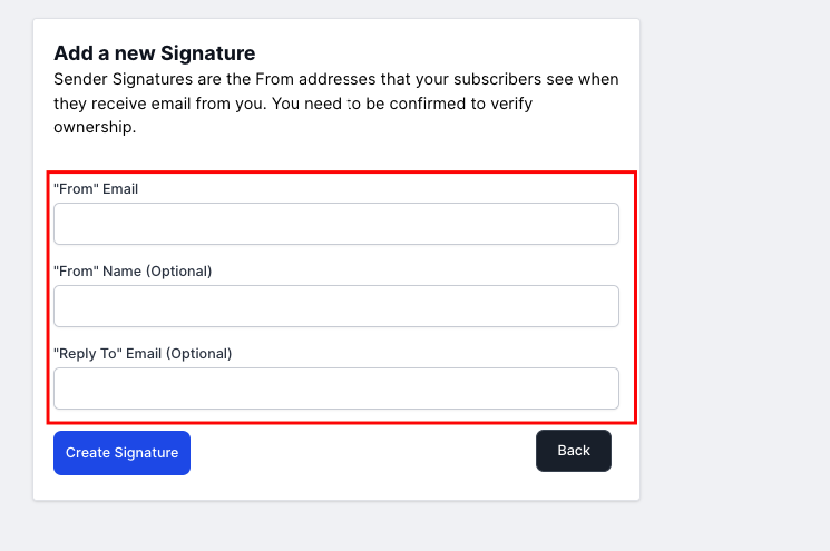 Customizable email signature option (white-label) 