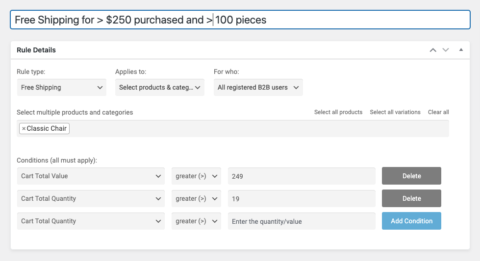 Create dynamic rules to provide custom offers