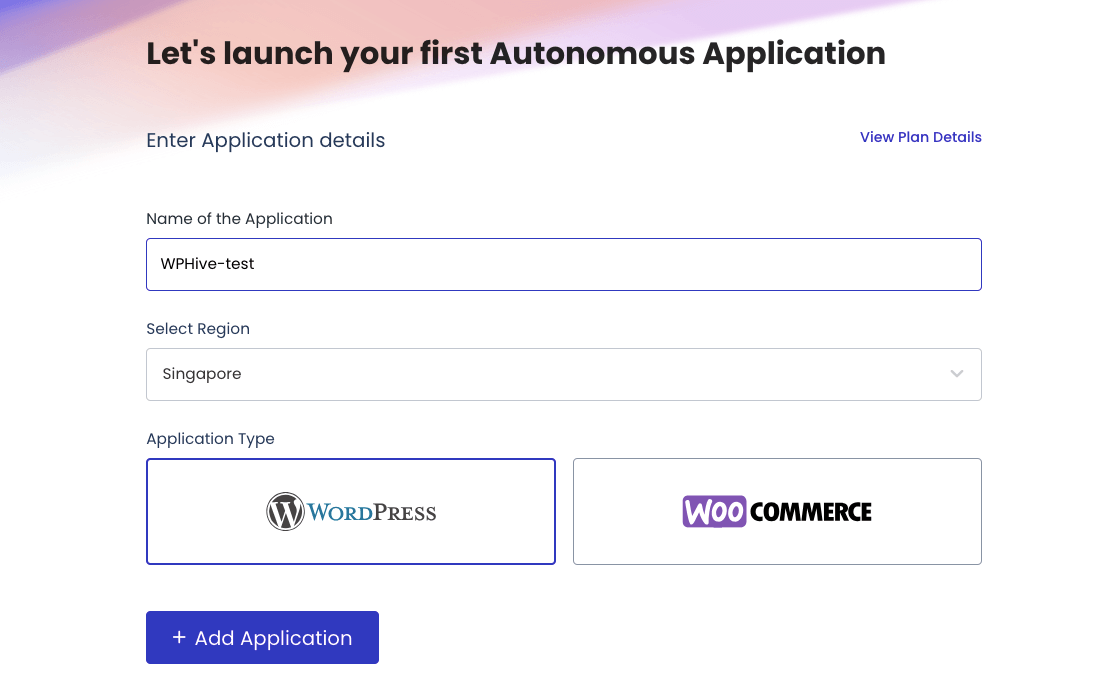 Set up your first application