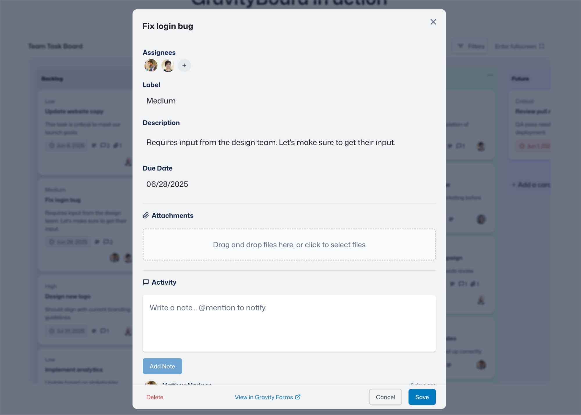 Embed your board on the frontend