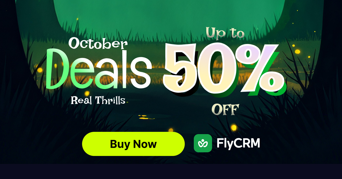 FlyCRM Halloween deal banner 2026