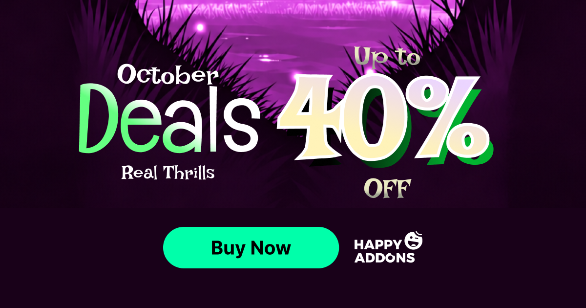HappyAddons Halloween deal banner 2026