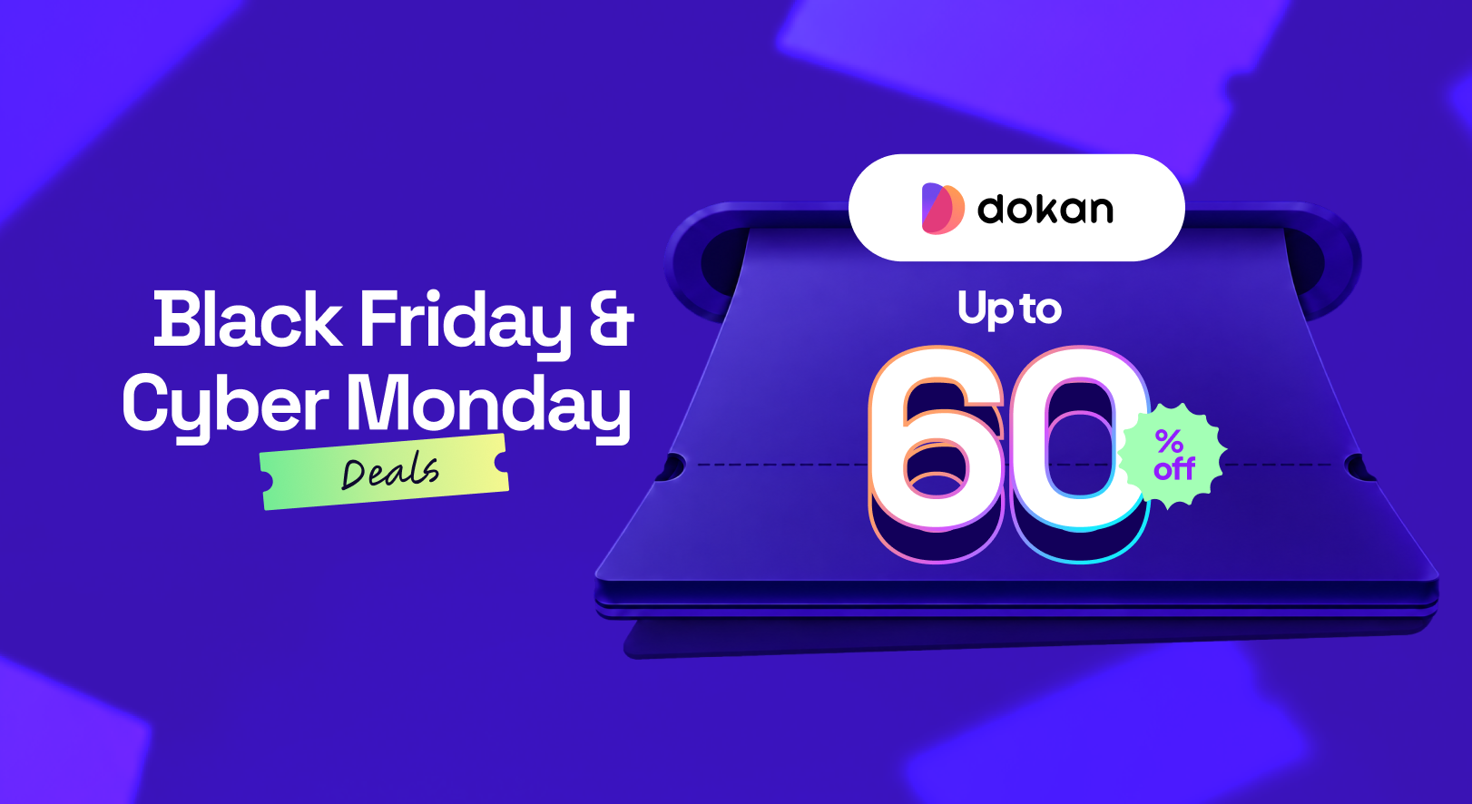 Dokan Multivendor Black Friday and Cyber Monday 2026 deal banner