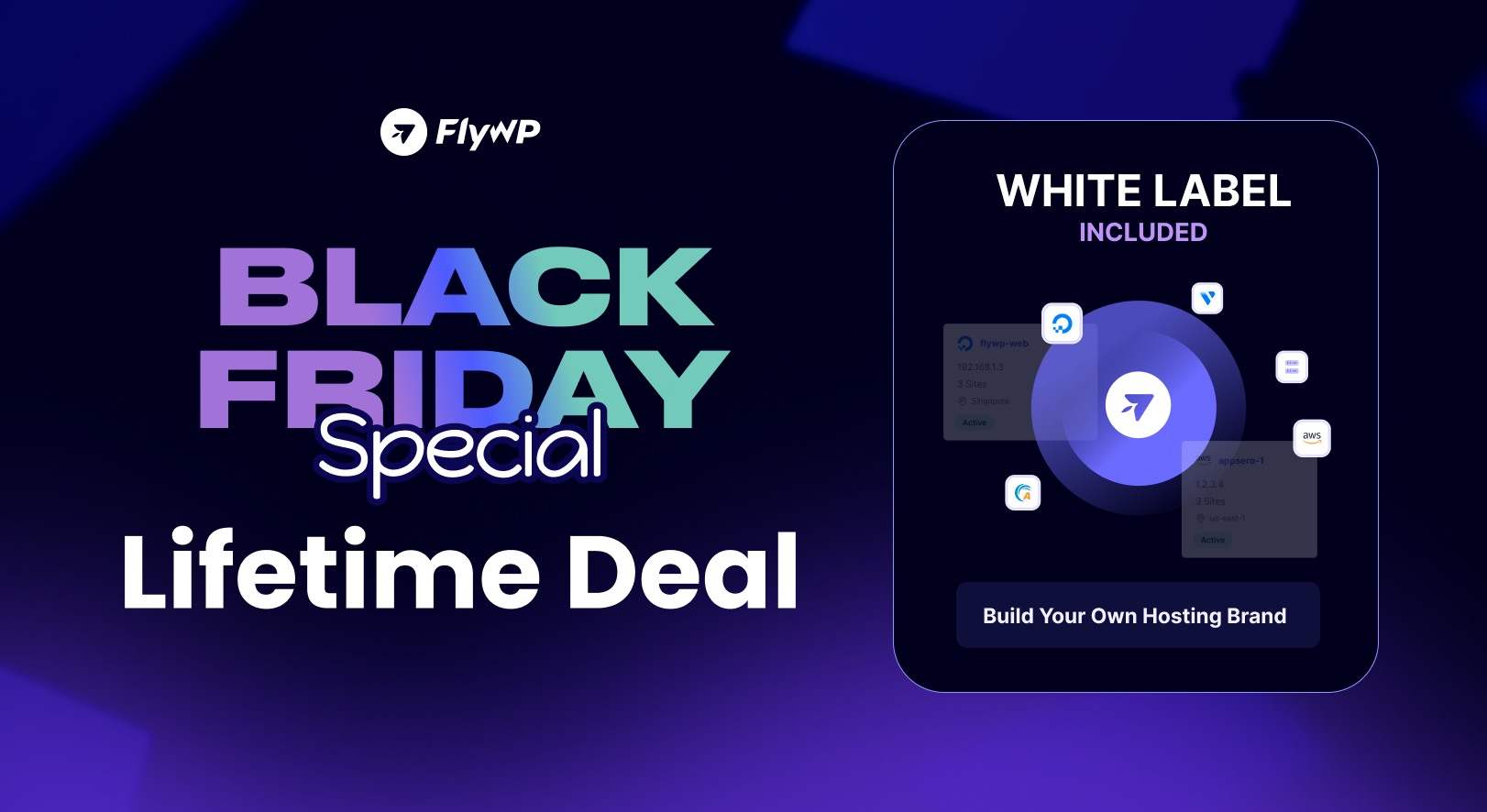 FlyWP Black Friday and Cyber Monday 2026 deal banner