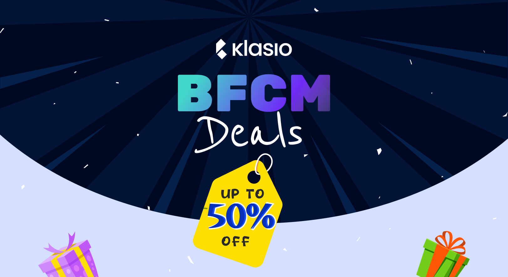 Klasio Black Friday and Cyber Monday 2026 deal banner