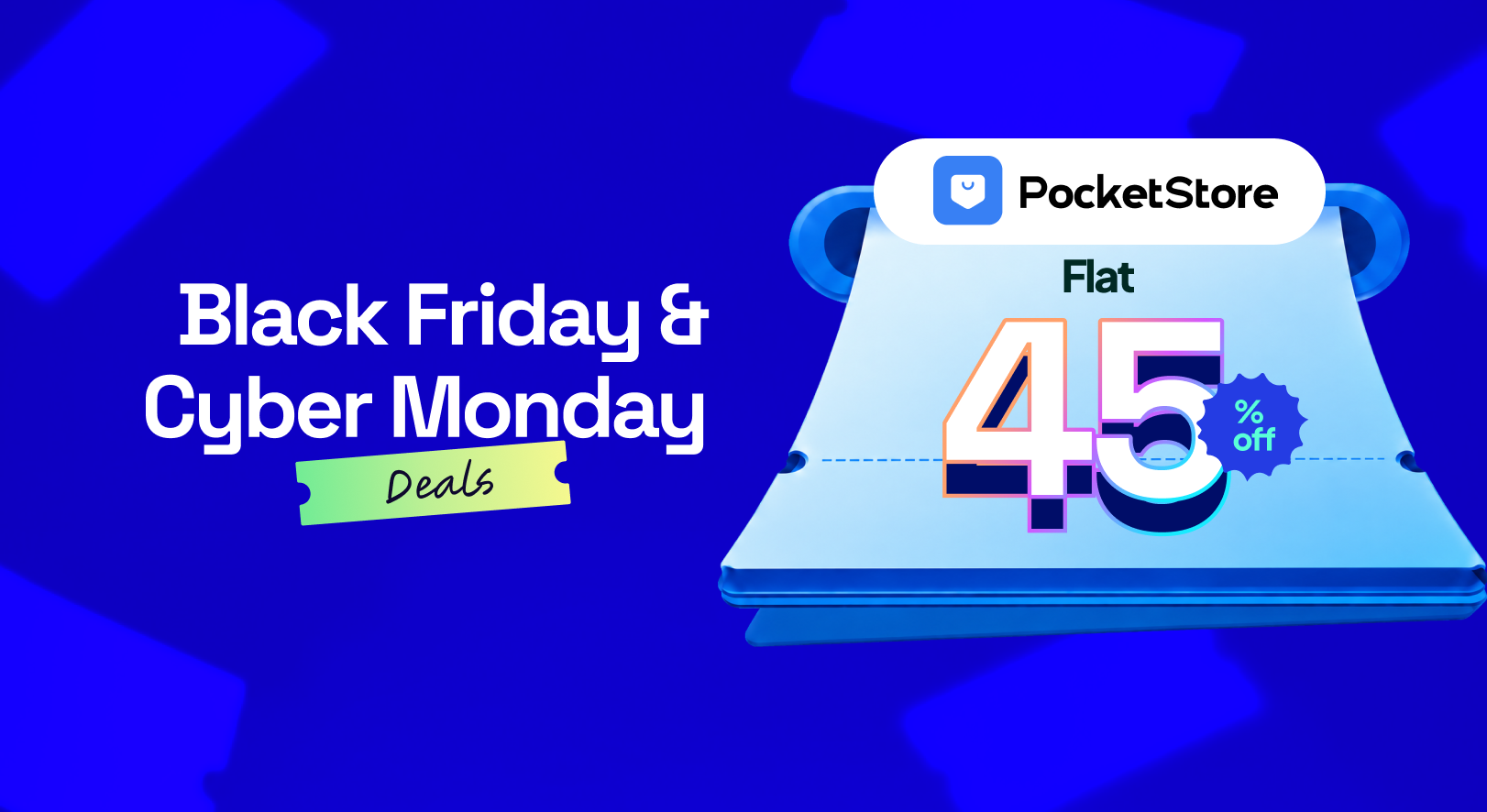 PocketStore Black Friday and Cyber Monday 2026 deal banner